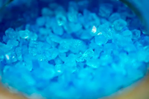 Small blue crystals Stock Photos