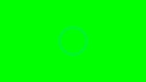 A small blue gear icon centered on a vibrant solid green background screen Video stock 340266613