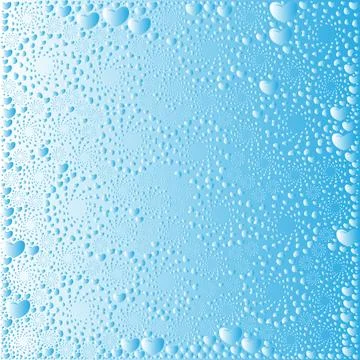 Small blue hearts on a blue background, gradient. Stock Illustration
