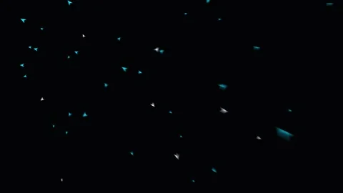 Small blue particles floating in dark space with gentle motion blur and sof.. Video stock 342422971