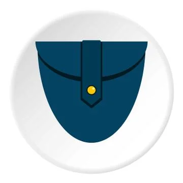 Small blue pocket icon circle Stock Illustration