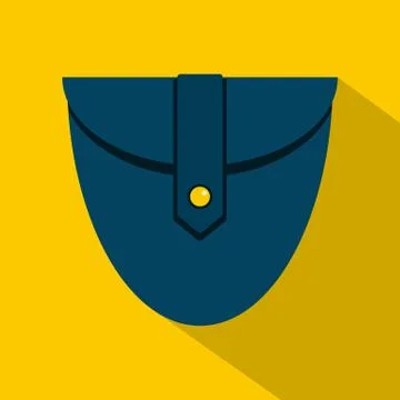 Small blue pocket icon, flat style Stock Illustration