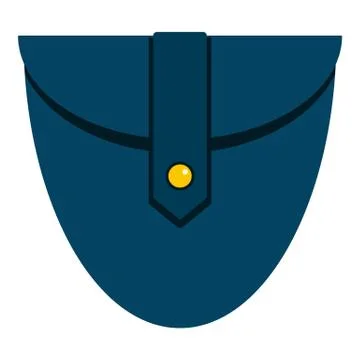 Small blue pocket icon isolated Stock Illustration