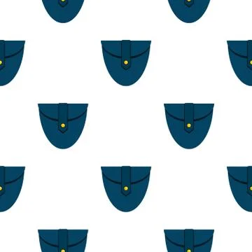 Small blue pocket pattern flat Stock Illustration