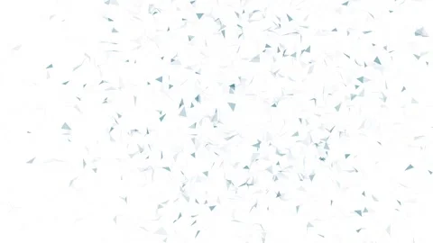 Small blue triangle shapes loop motion on white background Stock Footage 344787727