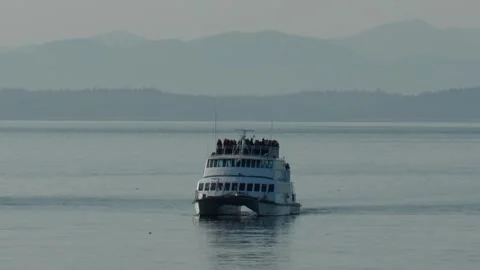 Small boat in Alaska Stock Footage 132007039
