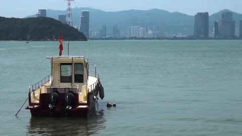 Small boat Video stock 107778521