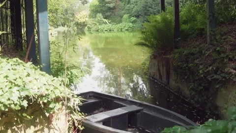 Small boat forgotten Stock Footage 245413461