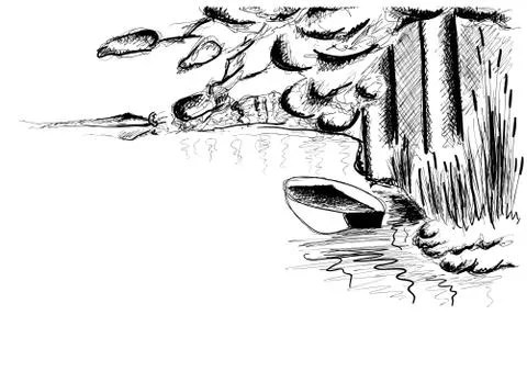 Small boat Illustrazione stock