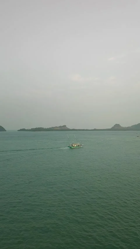 Small boat on java sea Stock-Footage 242687744