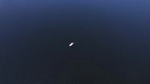 Small Boat On A Lake Video stock 243391158