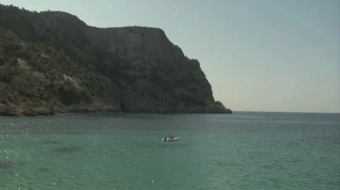 Small Boat in the Mediterranean Video stock 9276400