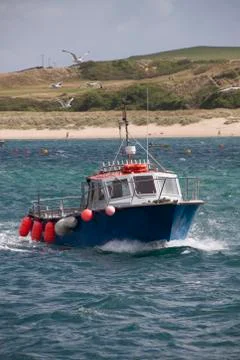 Small boat at padstow, cornwall Stock Photos