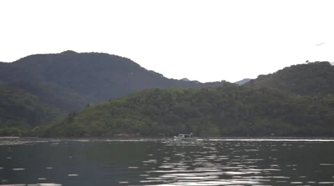 Small boat sailling Stock Footage 52015666