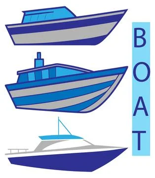 Small boat sleek vector design, Boat icon, Boat vector イラスト素材