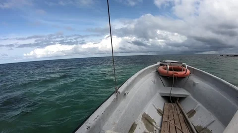 Small boat trip in Colombia. Stock Footage