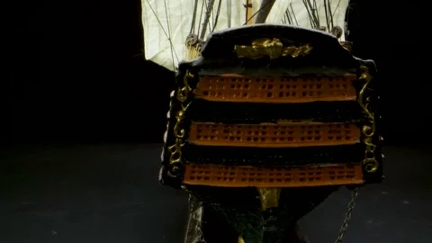 Small boat, vintage, object , model Stockbeeldmateriaal 158085070