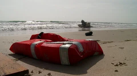 Small Boat Washed Ashore Video stock 11830002