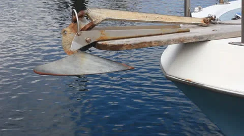 Small Boats Anchor Stock Footage 25593735