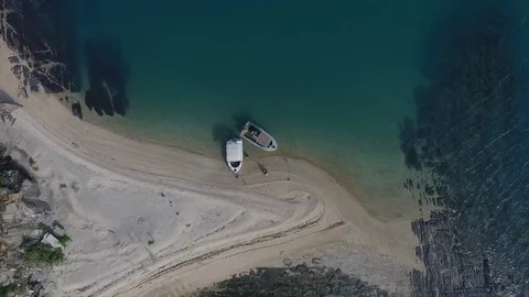 Small boats at anchor Stock Footage 112971817