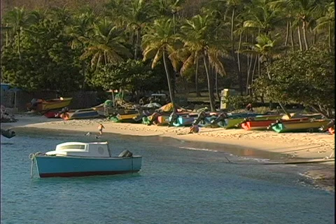 Small Boats &amp; Beach Stock Footage 820341