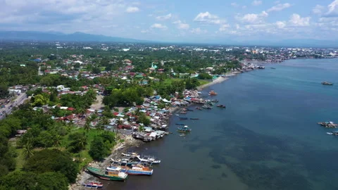 Small boats on a beach in General Santos Philippines Stock Footage 267029512