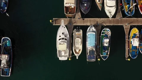 Small boats in the marina Video stock 111170995