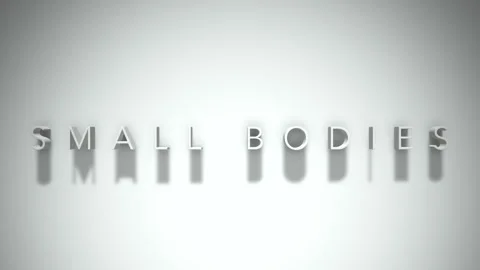 Small bodies 3D title animation with shadows on a white background Stock Footage 297817928