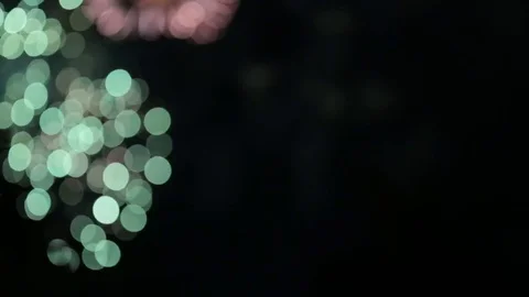 Small Bokeh Effect on Independence Day Fireworks Stock Footage 77517274