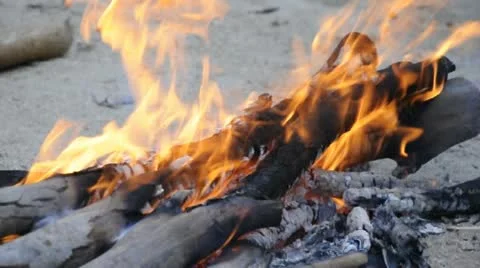 Small bonfire Stock Footage 20542217