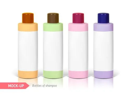 Small bottle of shampoo Illustrazione stock