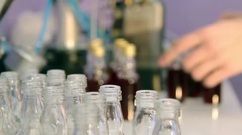 Small bottles Stock Footage 46910275