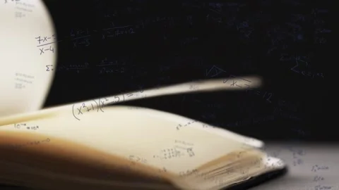 Small bound notebook pages flipping left-right after studio draft, curling and Stock Footage 334768488