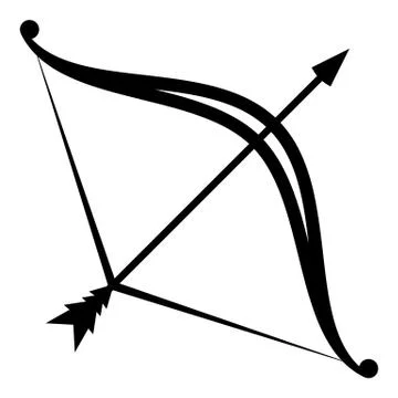 Small bow icon, simple style Stock Illustration