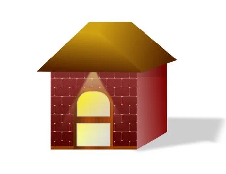 A Small Box House Stock Illustration