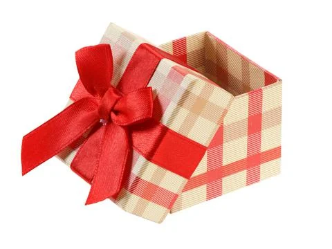 A small box for ring isolated on white background. Stock Photos