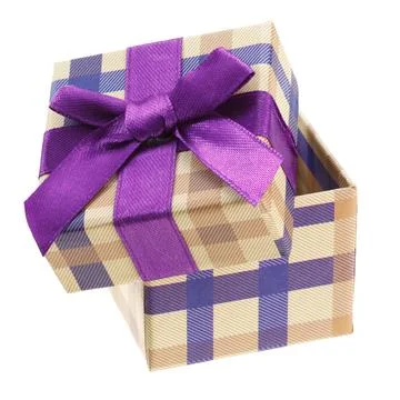 A small box for ring isolated on white background. Stock Photos