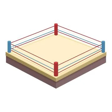 Small boxing ring icon cartoon vector. Champion gong Stock Illustration