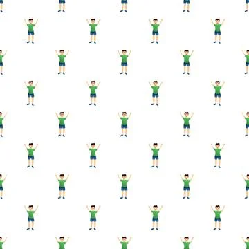 Small boy cartoon pattern repeating background illustration Stockillustratie