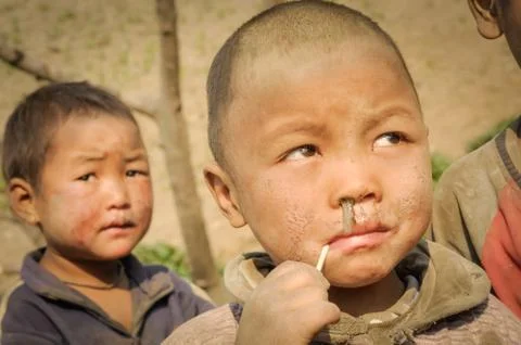 Small boy in Nepal Stock Photos