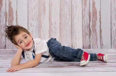Small boy smiliing Stock Photos