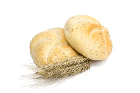 Small bread and wheat ear Foto stock