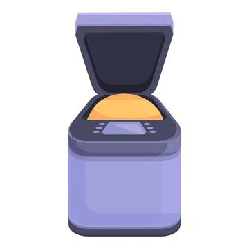 Small bread machine icon cartoon vector. Breadmaking food Stock Illustration