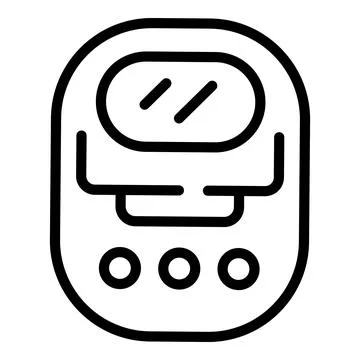 Small bread machine icon outline vector. Cooking control Stock Illustration
