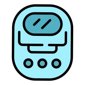 Small bread machine icon vector flat Stock Illustration