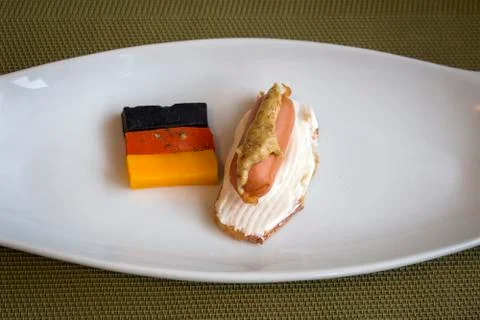 A small breakfast with a German accent. Stock Photos