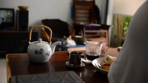 Small breakfast at home Stock Footage 158286860