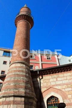 Small Brick Mosque in Taksim area of Istanbul, Turkey Stock Photos