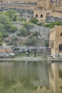A small bridge at a lake Foto stock