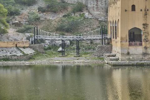 A small bridge at a lake Stock Photos